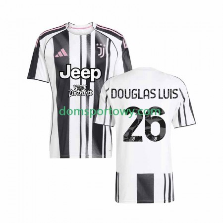 Koszulka Juventus Douglas Luiz 26 Domowe Koszulki Piłkarskie 2025-2026 Krótki Rękaw